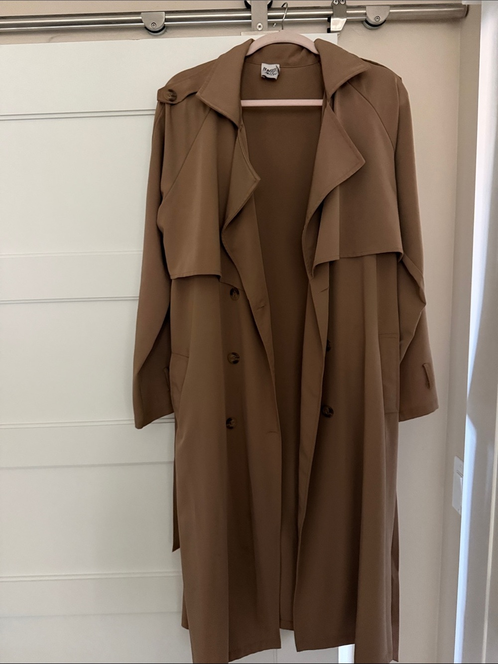 Princess Polly Taupe Trench Coat with Double-Breast Buttons (Worn 1 time)